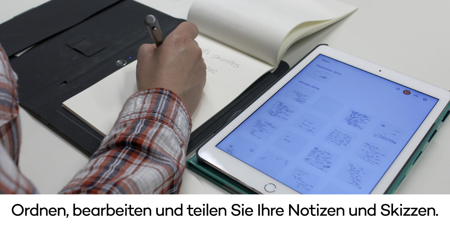 WACOM Bamboo Folio, groß Smartpad Grau/Grau