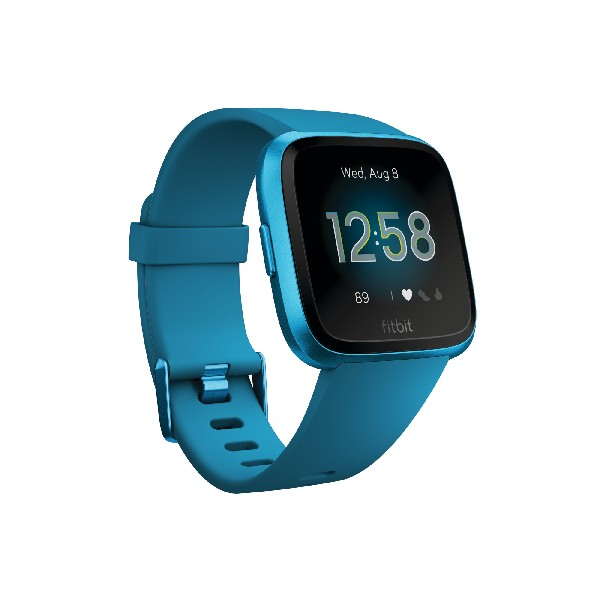 Fitbit Versa Lite marina blue aluminum smartwatch azul sueño 15 modos smarttrack cardiaco sumergible 50m reloj inteligente aluminio pulsera actividad hasta 4 autonomía resistente agua deportivo adultos unisex talla apps 34 1.34 134