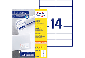 AVERY ZWECKFORM 3653-200 UNIVERSAL-ETIKETTEN PERMANENT 105X42,3MM 105 x 42,3 mm 105 x 42,3 mm A4  3.080 Etiketten / 220 Bogen