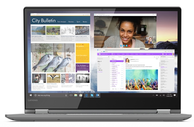Convertible 2 en 1 - Lenovo Yoga 530-14ARR, 14"HD, AMD Ryzen™ 3 2200U, 4GB RAM, 128GB SSD, W10, Gris