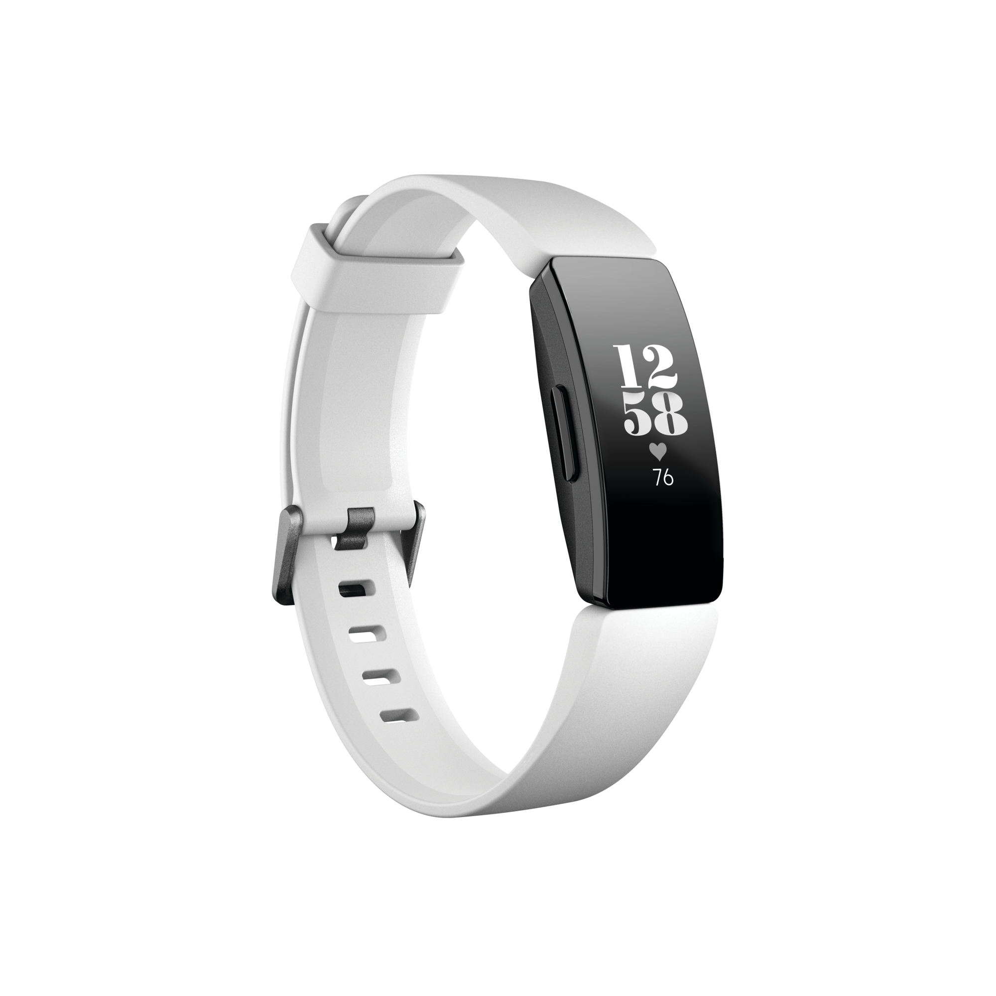 Pulsera de actividad - Fitbit Inspire HR, Resistente al agua, Salud femenina, 5 días batería, White
