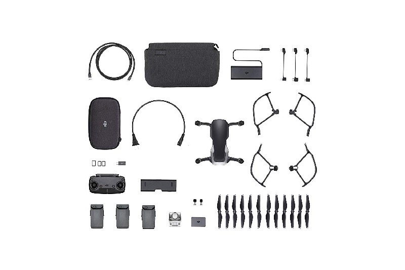 Dron - DJI Mavic Air Combo Fly More, Vídeo 4K, 12 MP, HDR, 8 GB, Autonomía 21 min, 3 baterías