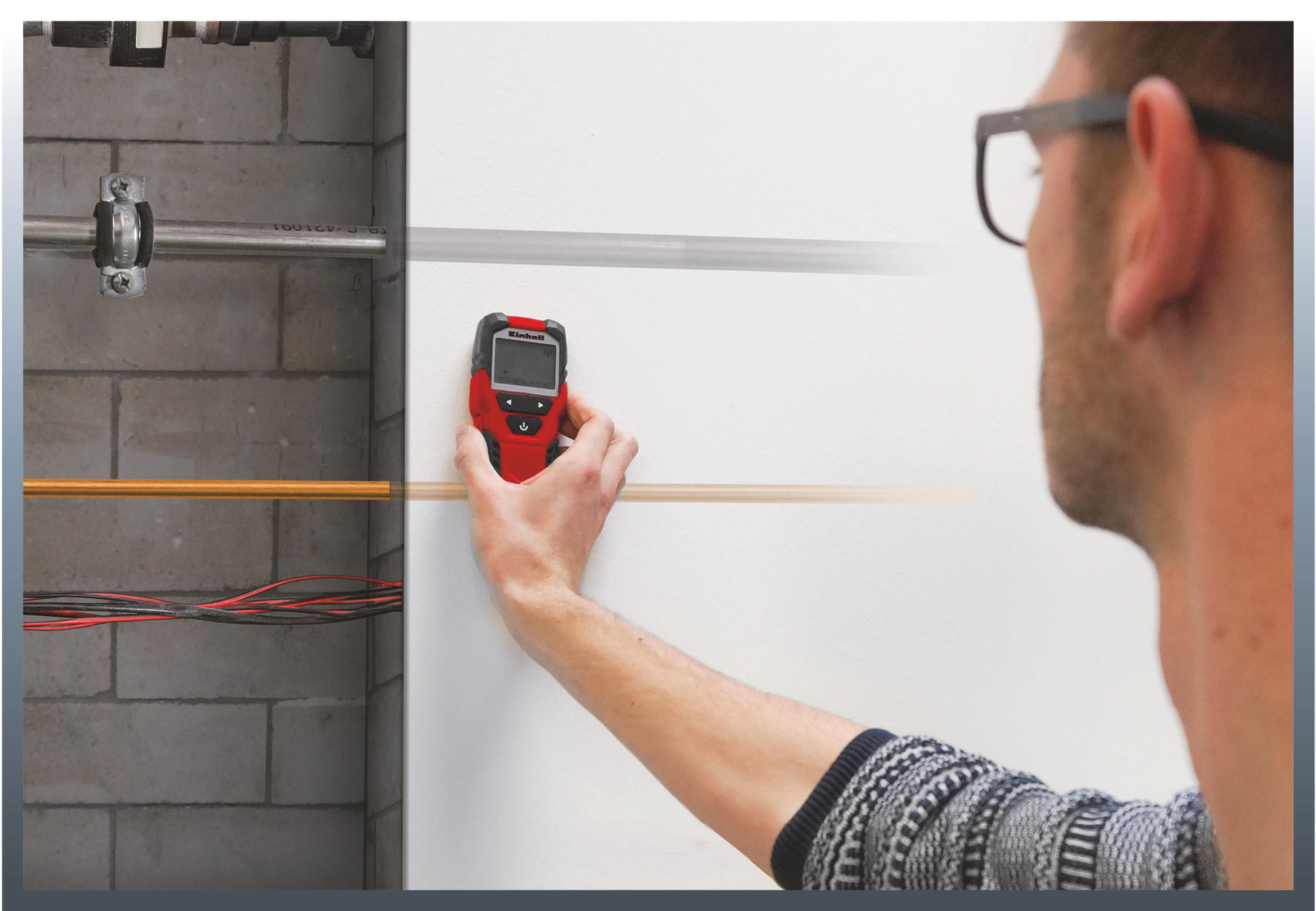 EINHELL TC-MD 50 Digitales Ortungsgerät, Schwarz/Rot