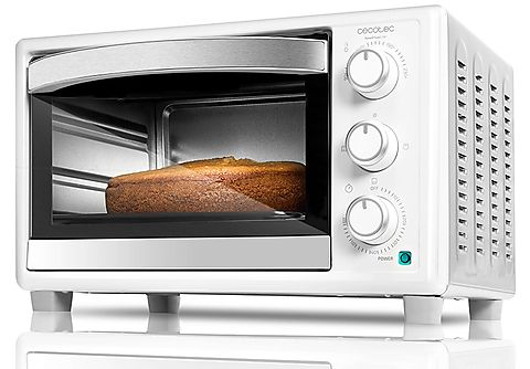 REACONDICIONADO Mini horno - Cecotec Bake&Toast 590, 23 litros, 1500W, 230ºC, Cocción convencional, Luz Interior, Blanco