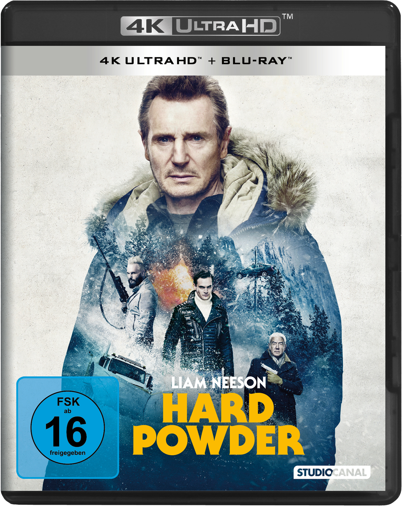 4K Ultra HD Blu-ray Hülle für 'Hard Powder' mit Liam Neeson.