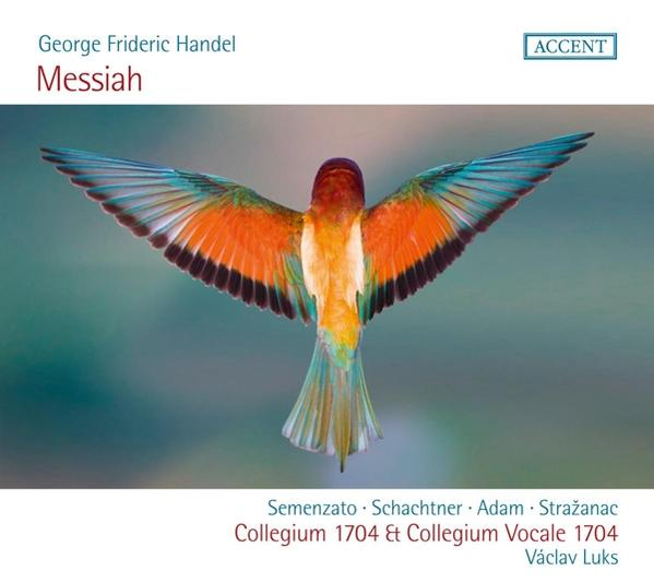 Buchcover mit einem fliegenden Vogel und dem Text 'George Frideric Handel: Messiah'.
