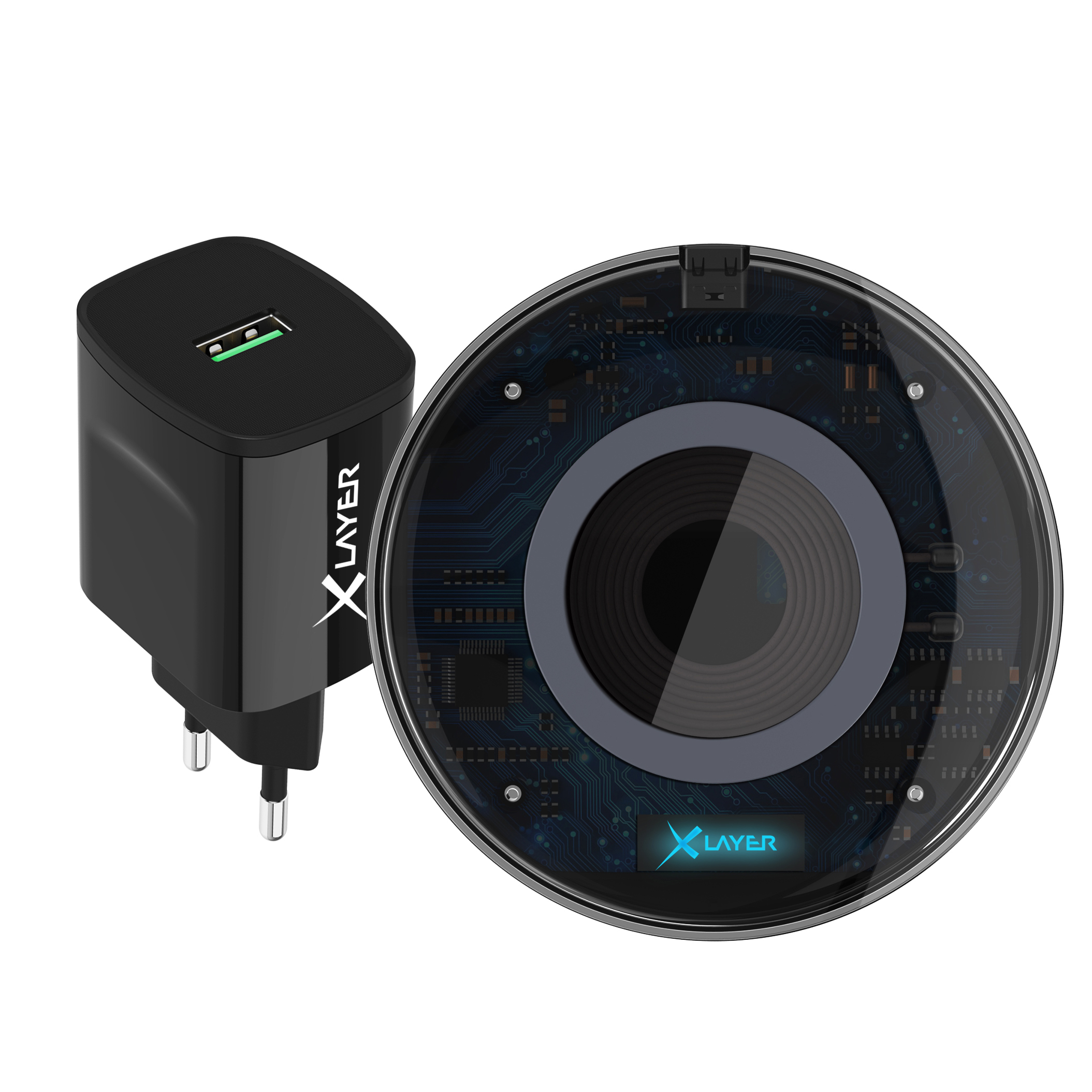 XLAYER Discover Induktive Ladestation alle, 5 Volt 10 Watt, Schwarz