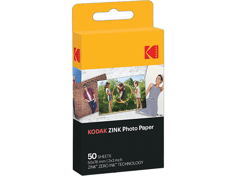 KODAK Zink instant fotópapír, 2x3" papírméret, 50db