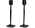 FLEXSON Adjustable Floor Stand for One & PLAY:1 - Coppia di supporti altoparlanti a piede (Nero)