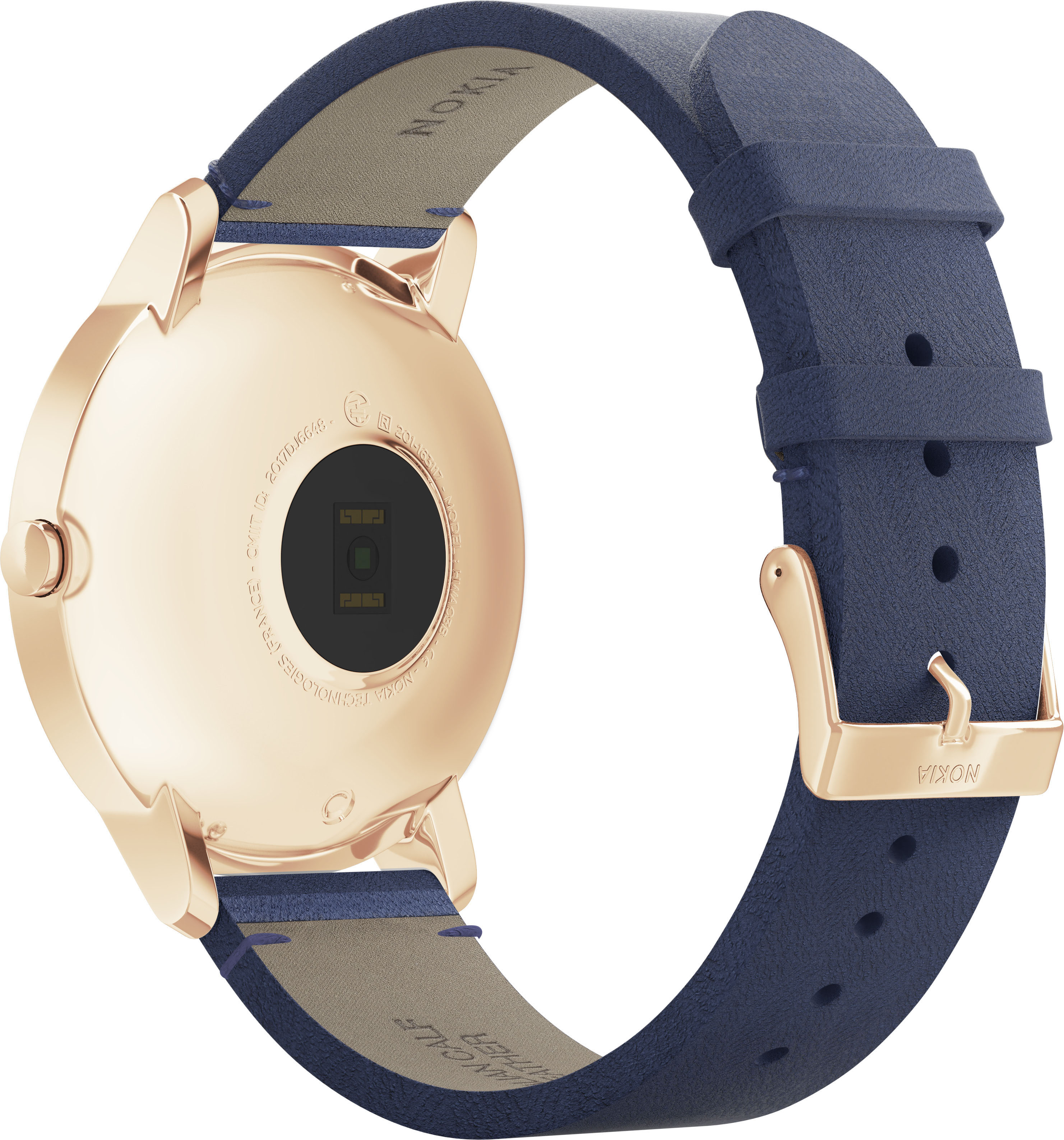 NOKIA Steel HR Fitnesstracker Edelstahl Echtleder, 200 mm, Weiß