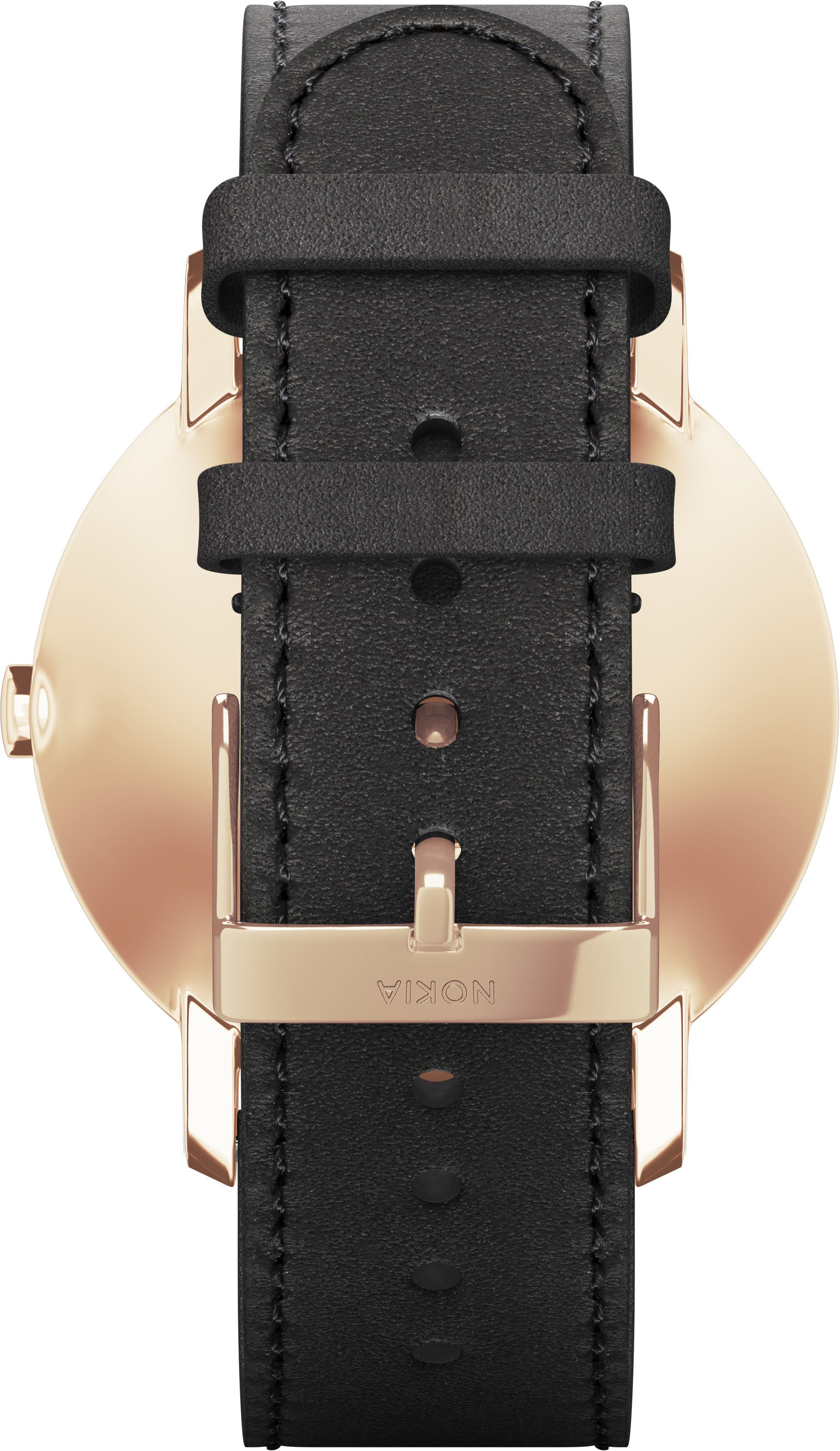 NOKIA Steel HR Fitnesstracker Edelstahl Echtleder, 200 mm, Schwarz