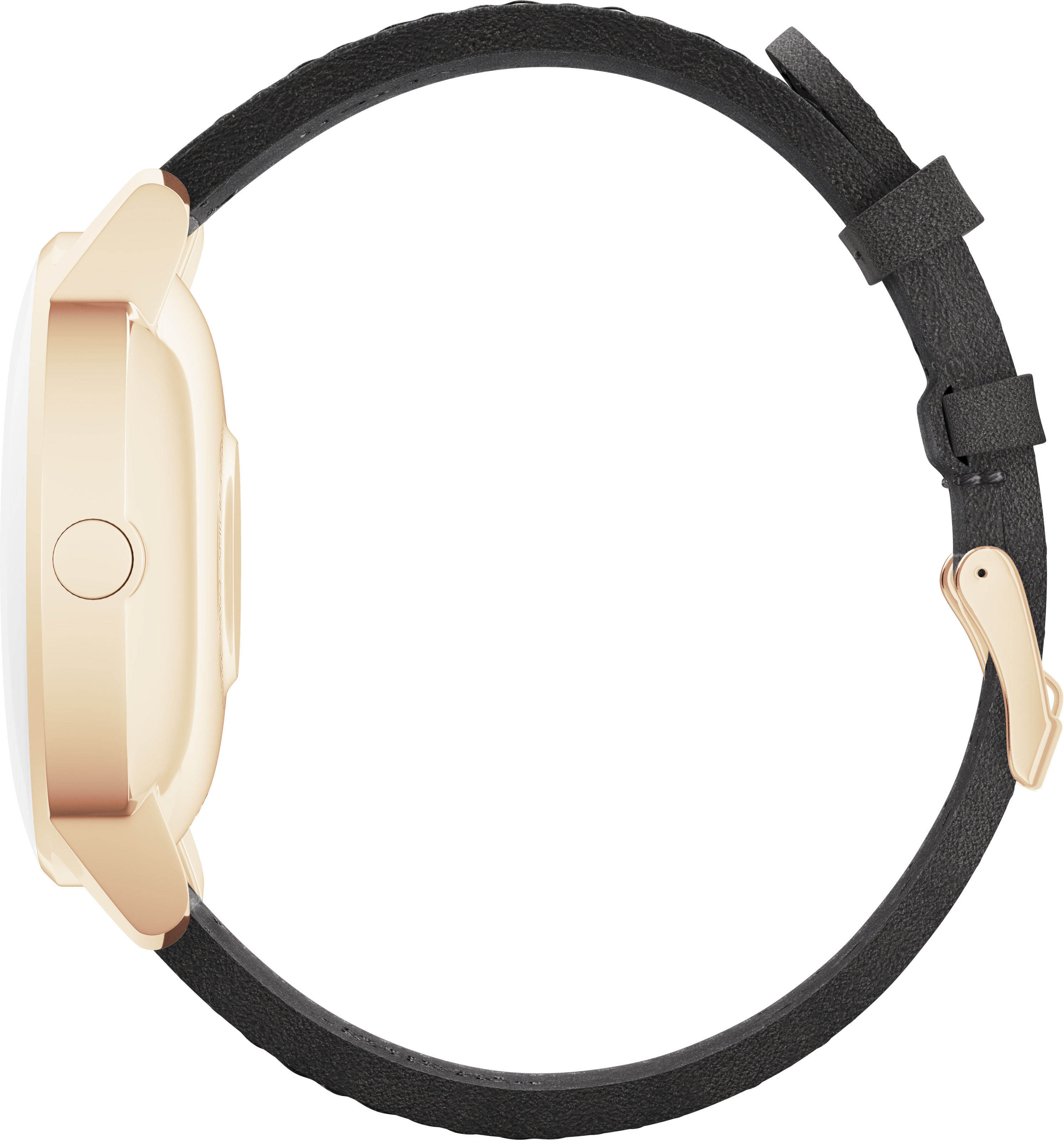 NOKIA Steel HR Fitnesstracker Edelstahl Echtleder, 200 mm, Schwarz