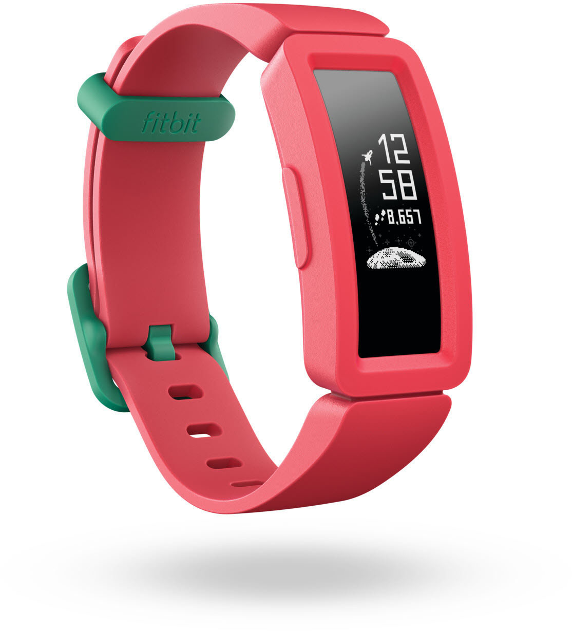 FITBIT Ace 2, Fitness Tracker, S,L, Wassermelone/Türkis