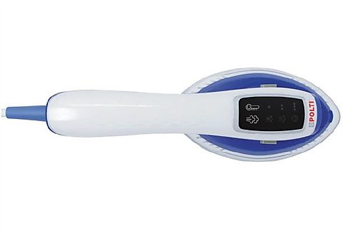 Plancha de vapor vertical - Polti GSM20, Regulación digital, Portátil, Blanco y Azul