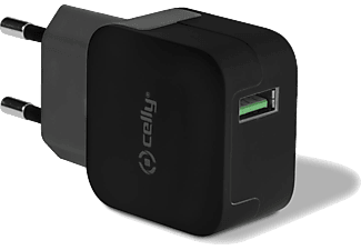 CELLY Turbo 1USB 2.4A Şarj Adaptörü Siyah