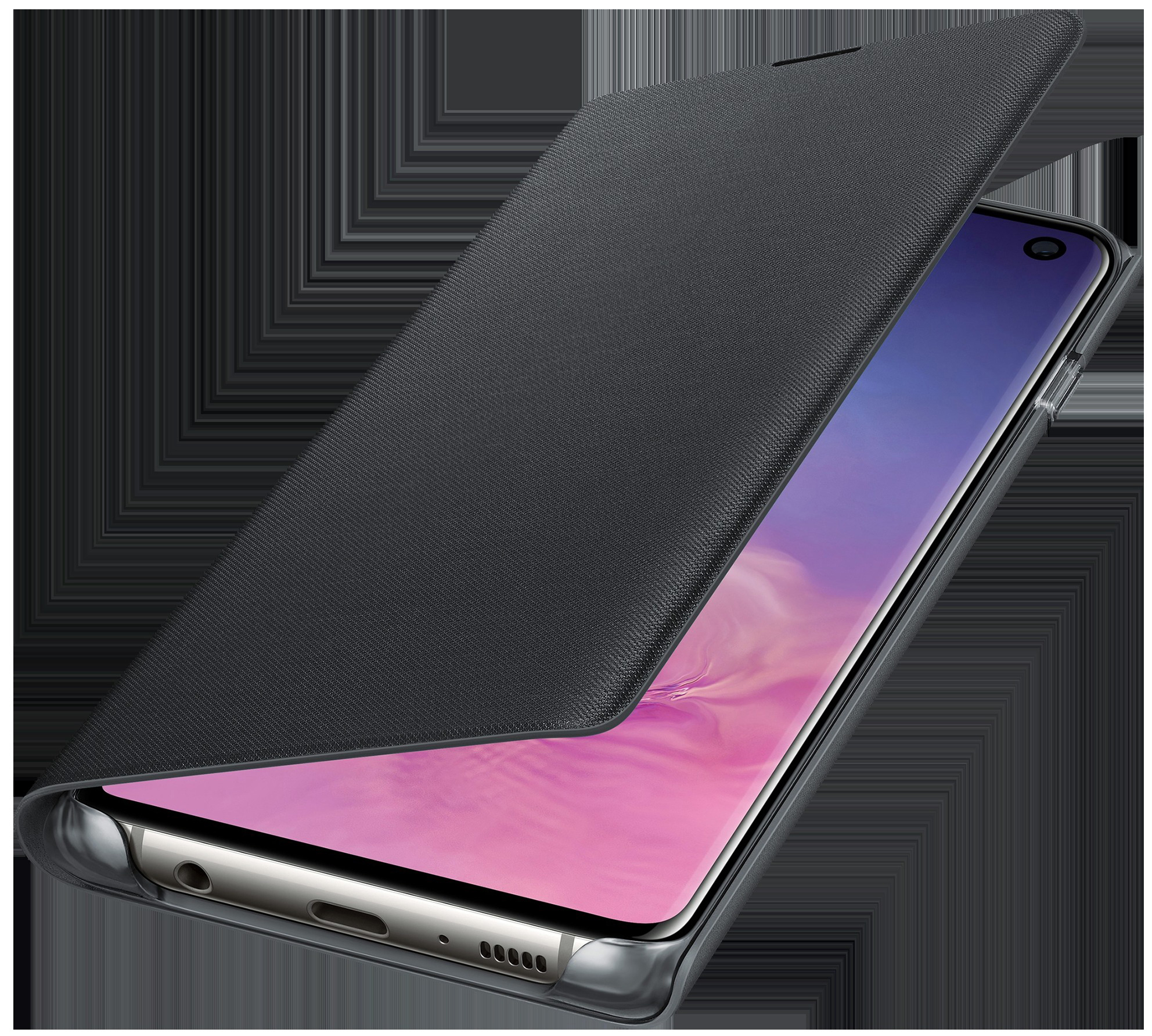 SAMSUNG LED View Cover, Bookcover, Samsung, Galaxy S10, Schwarz