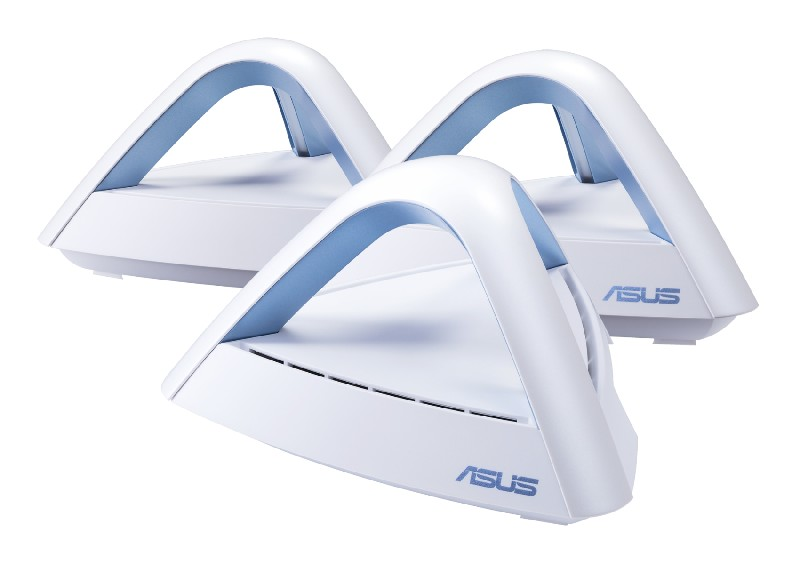 Repetidor Wifi - ASUS Lyra Trio AC1750, 1300Mbps, 3 antenas internas, 500m2, indicadores LED, blanco