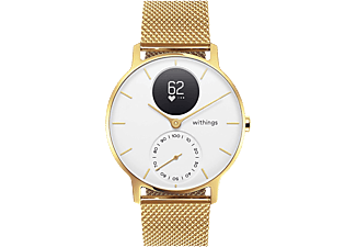 WITHINGS Steel HR - Hybrid Smartwatch (Gold/Weiss)
