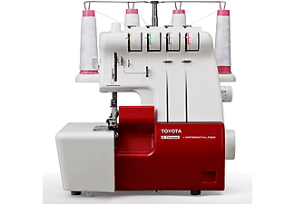 TOYOTA SLR4D Overlock - Machine à coudre (Blanc/Rouge)