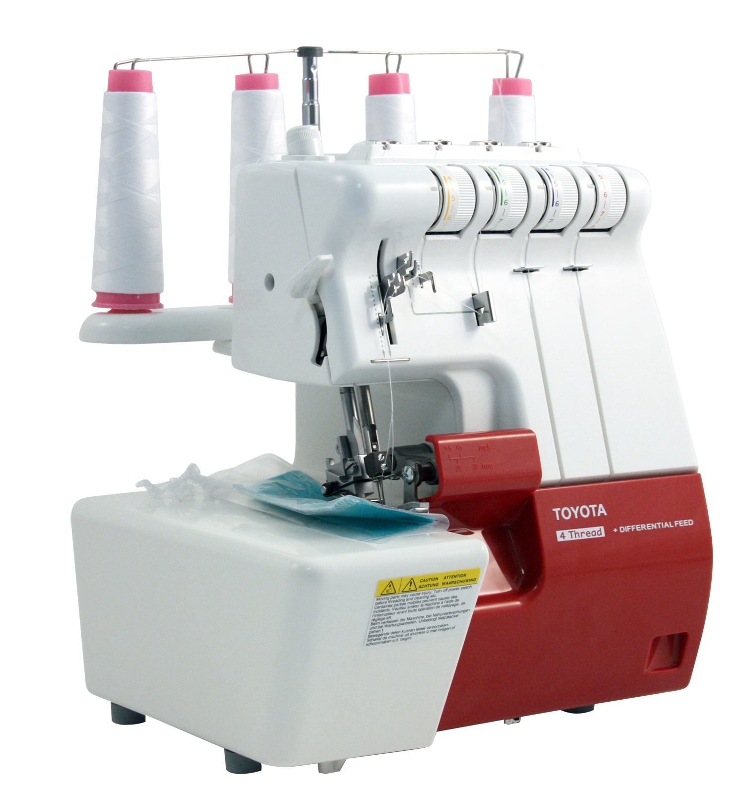 TOYOTA SLR4D Overlock - Macchina da cucire (Bianco/Rosso)