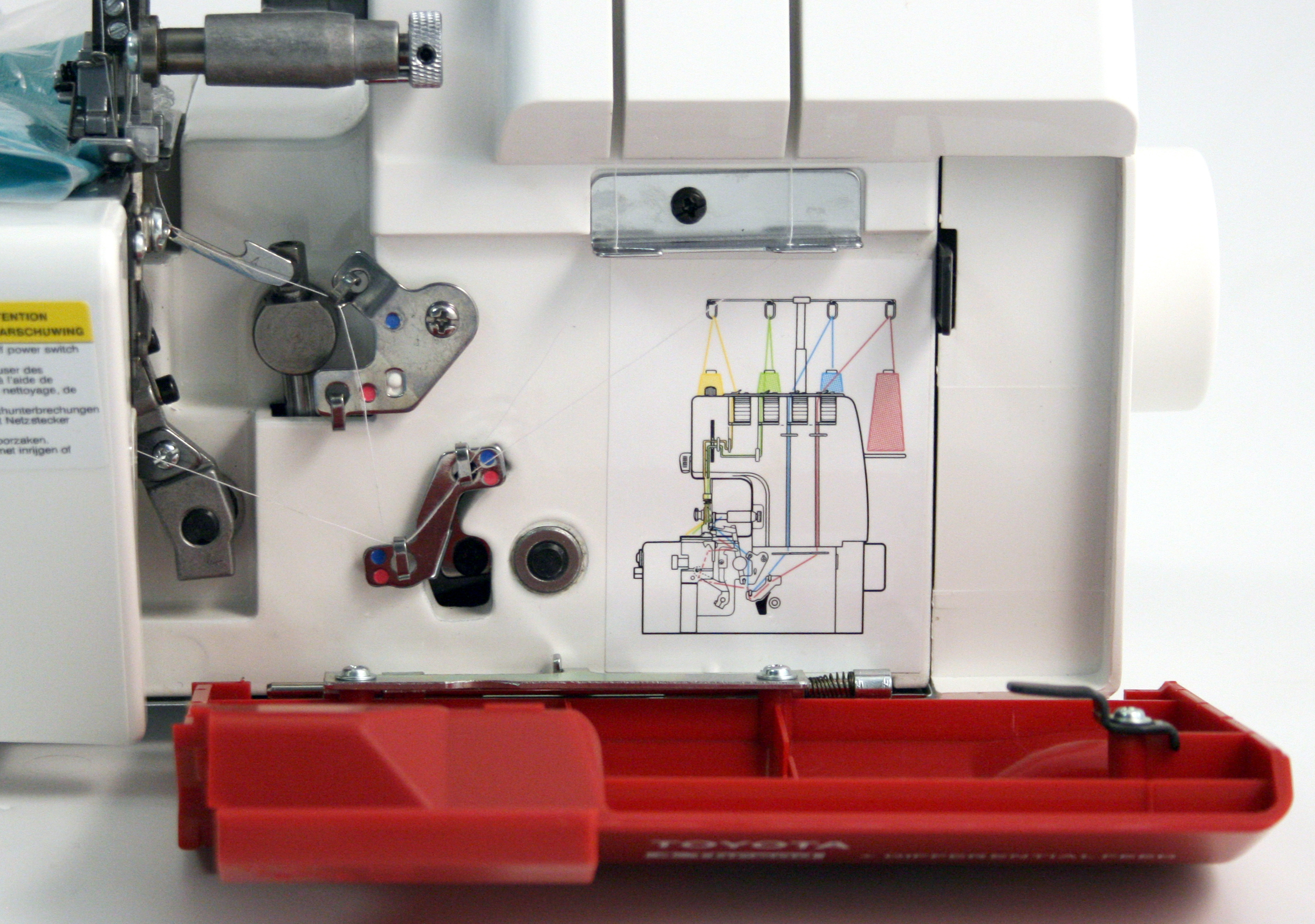 TOYOTA SLR4D Overlock - Macchina da cucire (Bianco/Rosso)