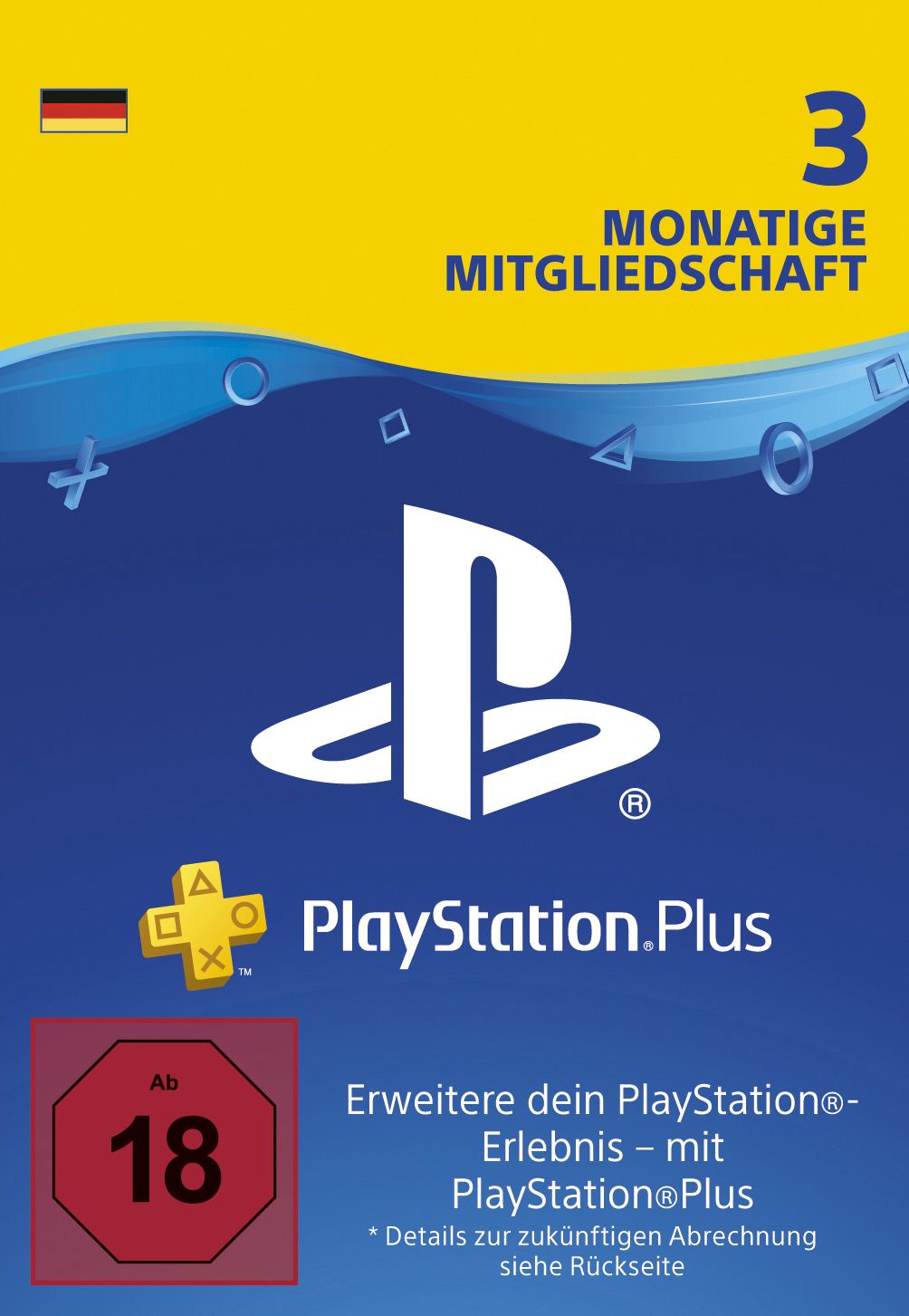 PlayStation Plus Card 3 Monate (für deutsche SEN-Konten) - [PlayStation 4]