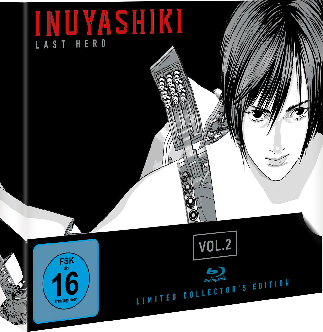 Anime-Box-Art für "Inuyashiki: Last Hero" Vol.2. Enthält einen Manga-Charakter und den Titel.