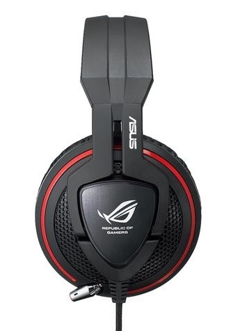 Auriculares gaming - ASUS Orion, Control de volumen , Aislamiento del ruido, Altavoces neodimio, Negro y Rojo