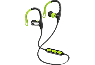 SBS Fit Runner - Auricolari con archetto  (In-ear, Nero/Verde)