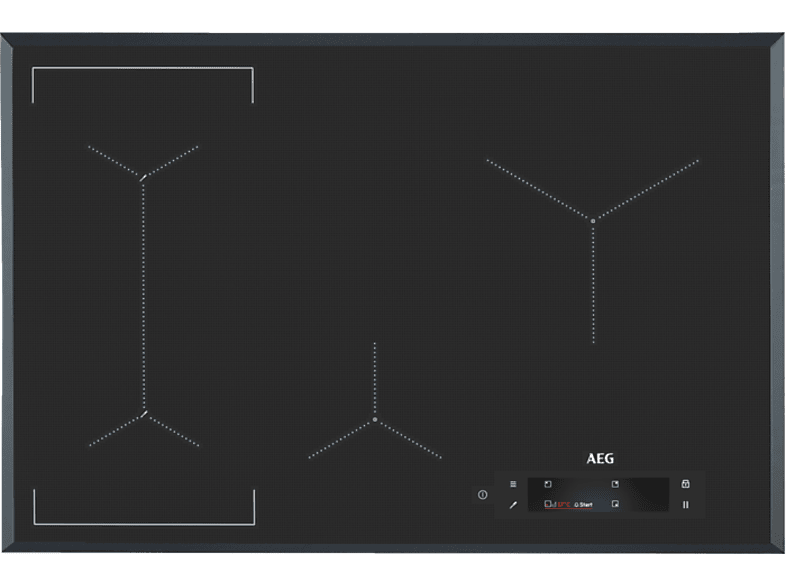 AEG IAE84881FB SensePro beépíthető indukciós főzőlap, maghőmérő, Hob2Hood, Bridge funkció, 80 cm