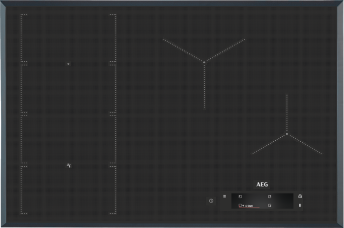 AEG IAE84851FB SenseFry beépíthető indukciós főzőlap, Hob2Hood, FlexiBridge funkció, 80 cm
