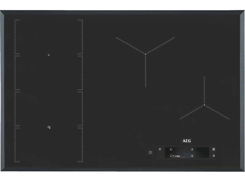 AEG IAE84851FB SenseFry beépíthető indukciós főzőlap, Hob2Hood, FlexiBridge funkció, 80 cm