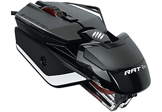MAD CATZ R.A.T. 2+ - Souris Gaming, Baies de câbles, Optique avec diodes laser, 5000 dpi, Noir