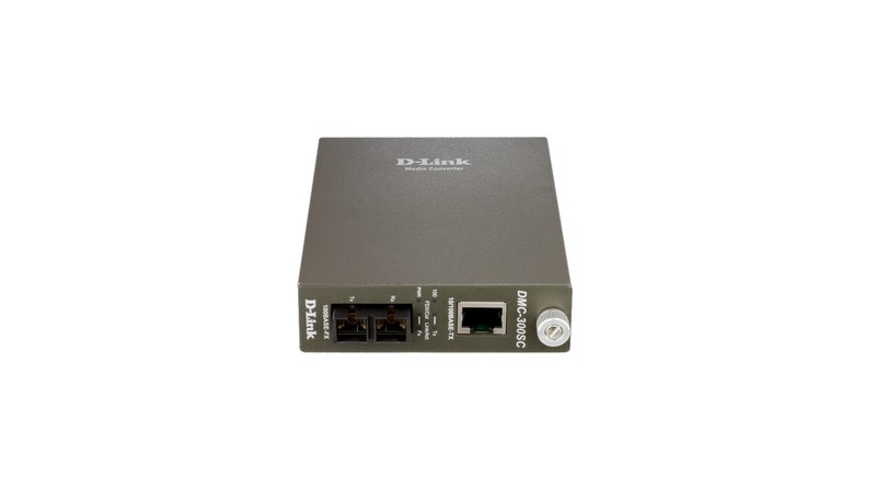 Convertidor de medios - D-Link DMC 300SC, De cable UTP100BASE-TX a fibra óptica 100BASE-FX multimodo