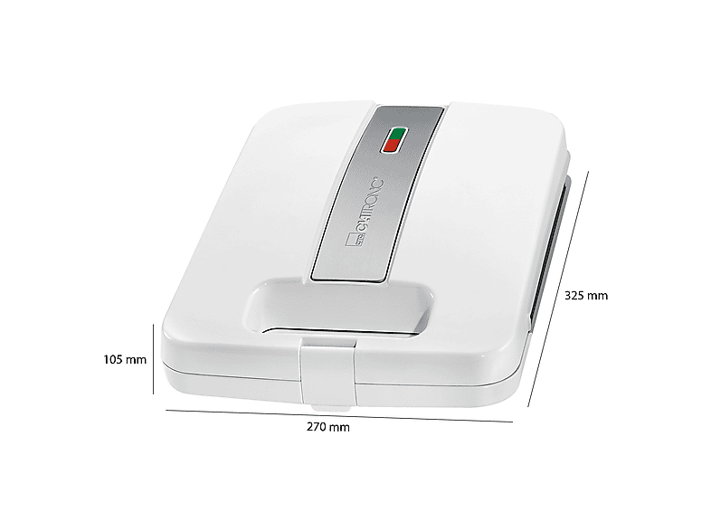 Clatronic ST 3629 Sandwichmaker, Weiß/Inox, 1200 Watt — Foto 2 von 5