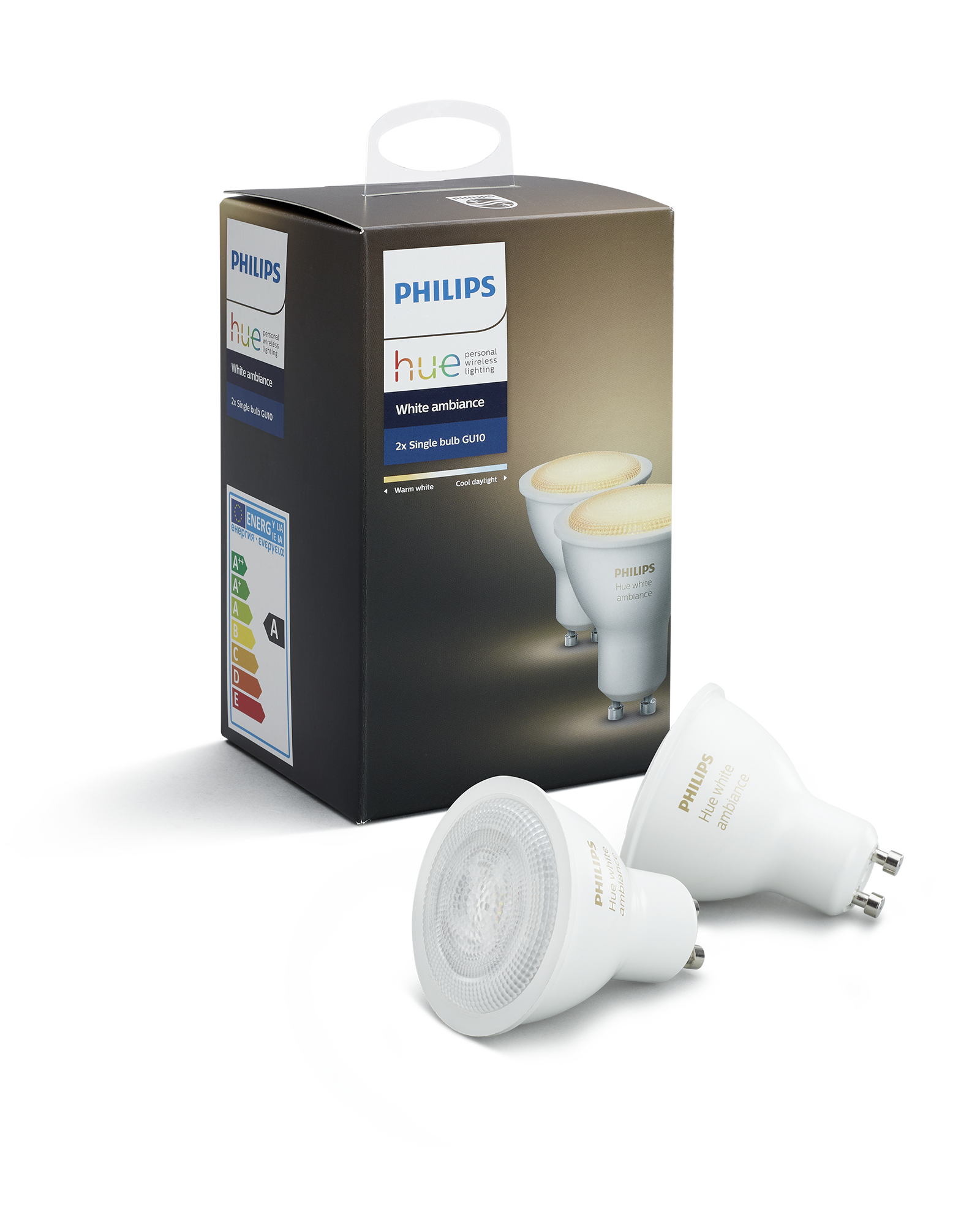 PHILIPS HUE White Ambiance DuoPack GU10 (wit licht)