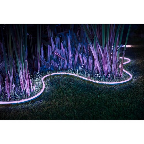 Tira LED inteligente - Philips Hue, 5 Mts para exterior, sumergible (IP67), Silicona, Blanco