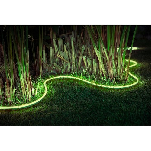 Tira LED inteligente - Philips Hue, 5 Mts para exterior, sumergible (IP67), Silicona, Blanco