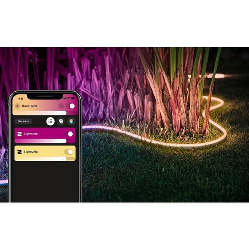 Tira LED inteligente - Philips Hue, 5 Mts para exterior, sumergible (IP67), Silicona, Blanco