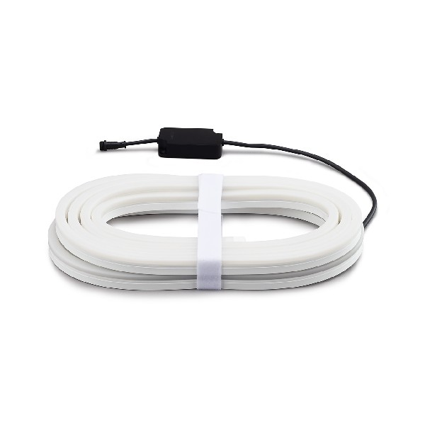Tira LED inteligente - Philips Hue, 5 Mts para exterior, sumergible (IP67), Silicona, Blanco