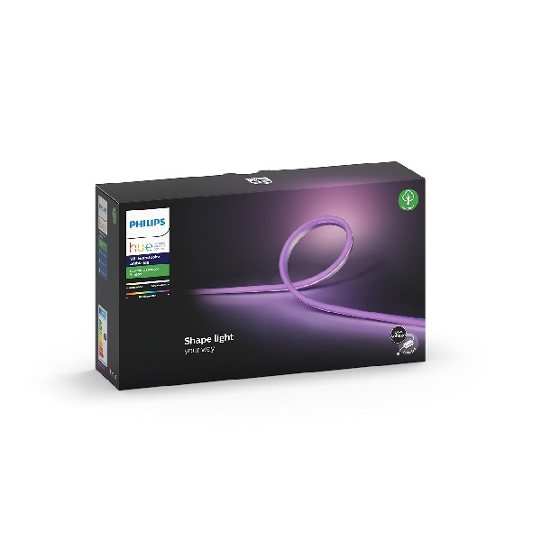 Tira LED inteligente - Philips Hue, 5 Mts para exterior, sumergible (IP67), Silicona, Blanco