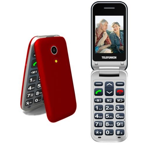 Móvil - Telefunken TM 210 IZY, 2.4" LCD, Bluetooth, Cámara trasera, Dual SIM, Rojo
