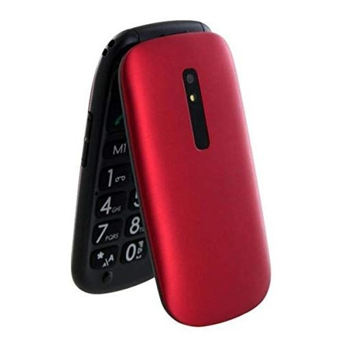 Móvil - Telefunken TM 210 IZY, 2.4" LCD, Bluetooth, Cámara trasera, Dual SIM, Rojo
