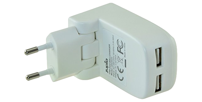 JUPIO töltő Dual USB töltő adapter 17W