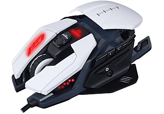 MAD CATZ R.A.T. PRO S3 - Souris Gaming, Câblé, Optique avec diodes laser, 7200 dpi, Blanc