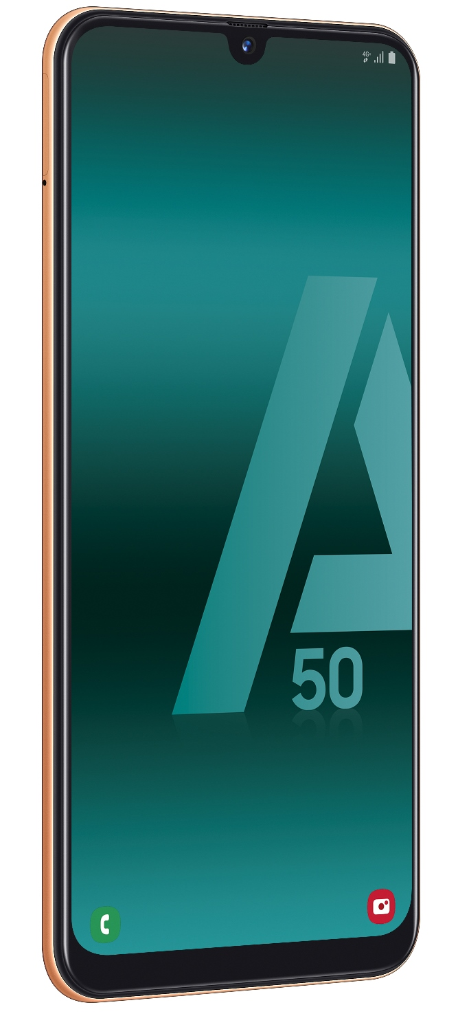 Móvil - Samsung Galaxy A50, Coral, 128 GB, 4 GB RAM, 6.4" Full HD+, Samsung Exynos, 4000 mAh, Android