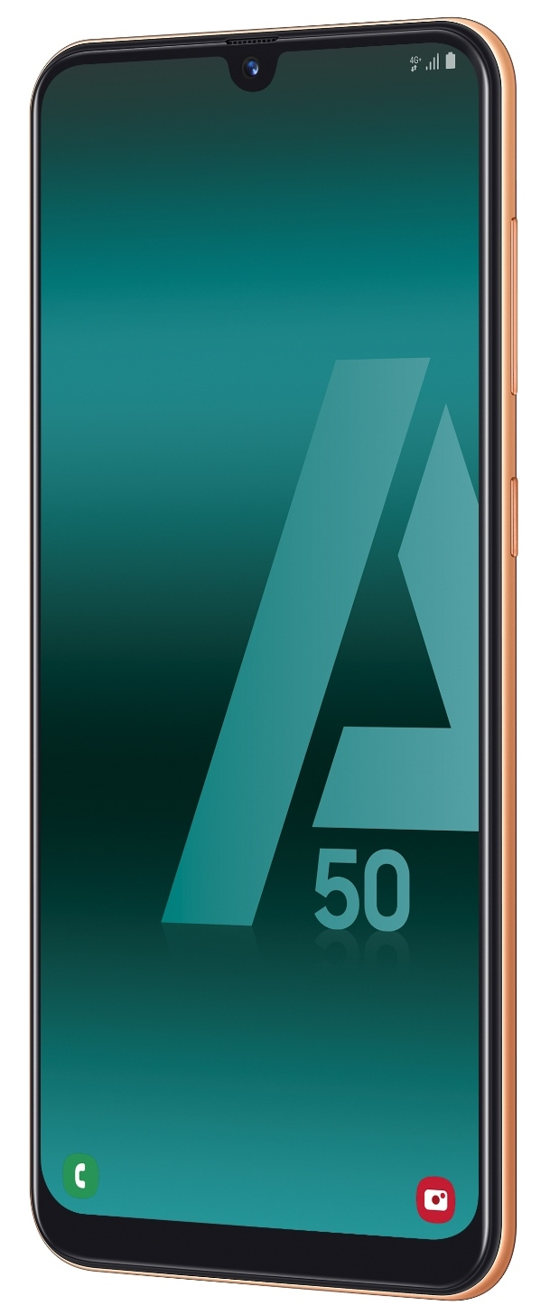 Móvil - Samsung Galaxy A50, Coral, 128 GB, 4 GB RAM, 6.4" Full HD+, Samsung Exynos, 4000 mAh, Android