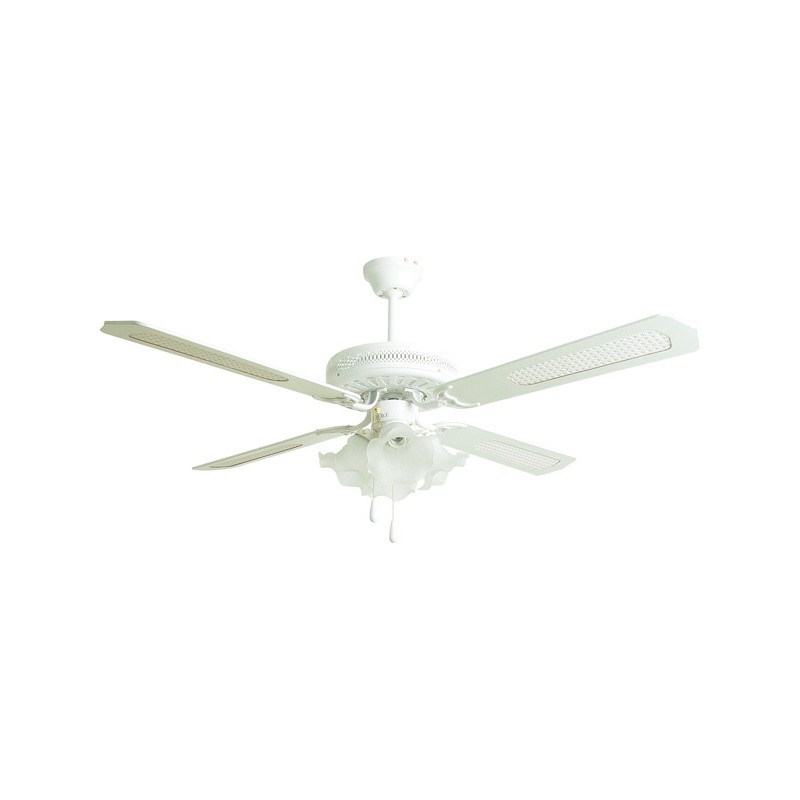 Ventilador de techo - Orbegozo CT11132B, 132cm, 3 Velocidades, Blanco