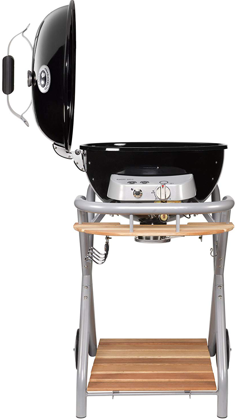 OUTDOORCHEF Ambri 480 G - Barbecue a gas (Nero/Argento/Legno)