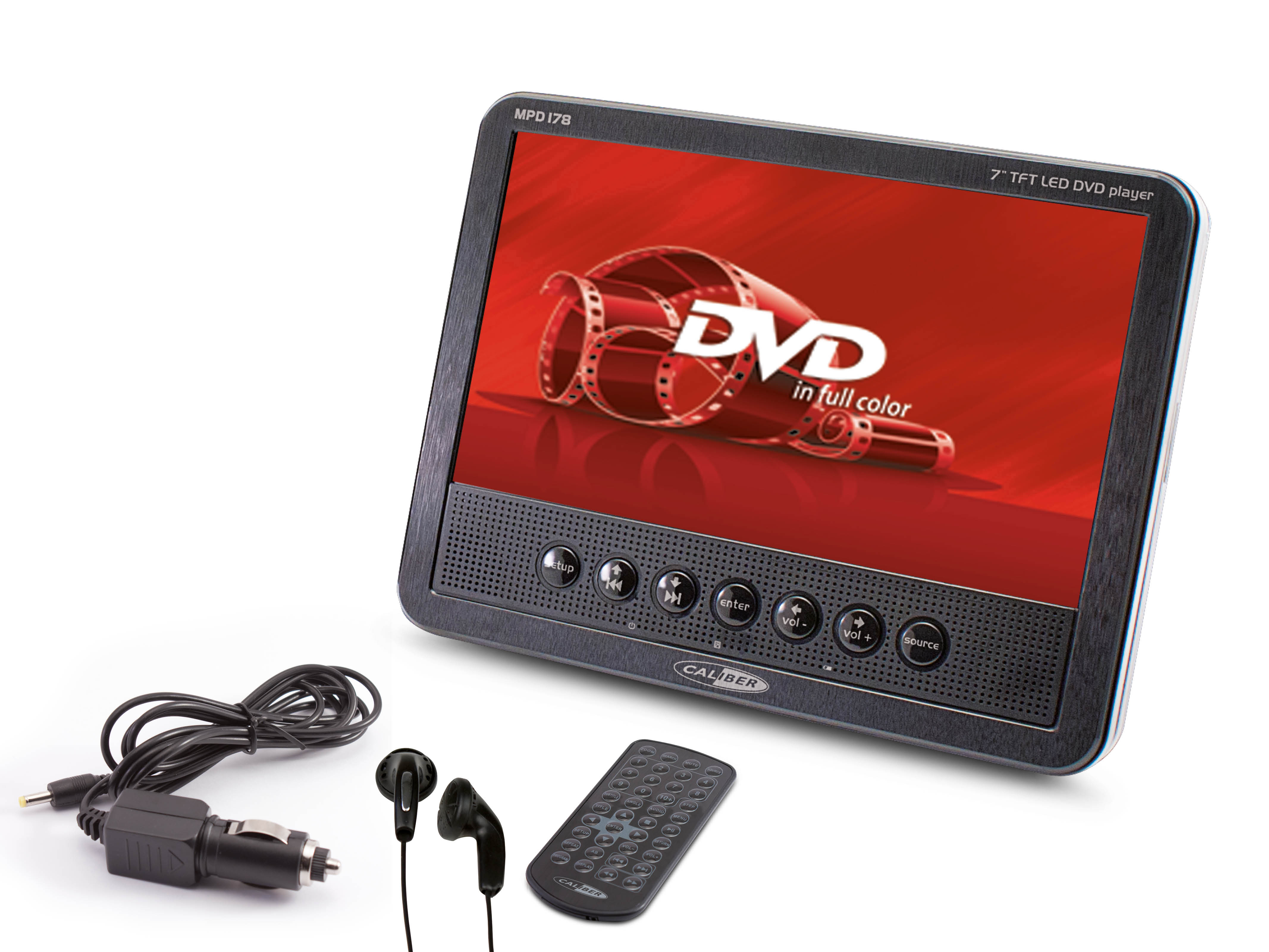 CALIBER MPD178 Tragbarer DVD-Player, Schwarz